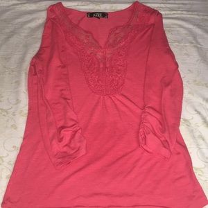 lace red full sleeve top